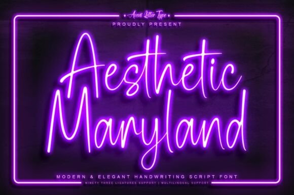 Aesthetic Maryland: The Premium Script Font for Marketers