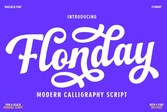 Flondayscript Regular: A Modern Typeface for Editorial Design