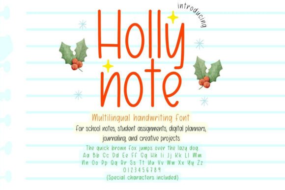 Holly Note Font for Clear Campaign Design