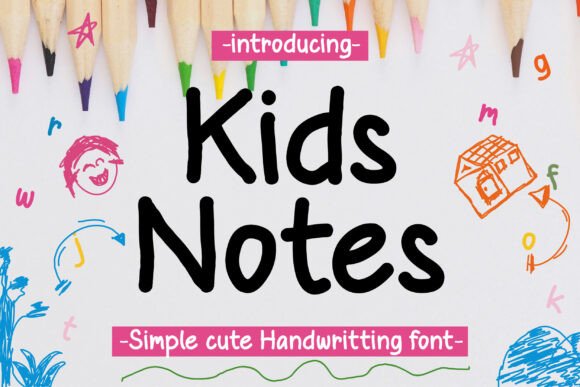 Kids Daily Notes: A Playful Handwritten Font for Web Design