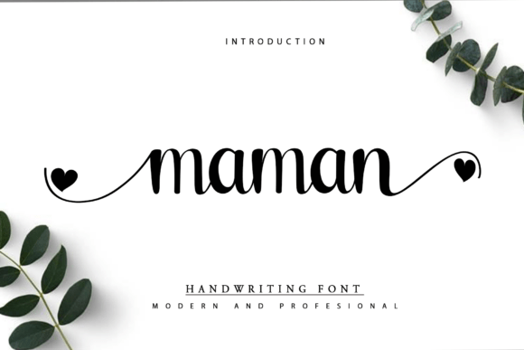 Maman: A Modern Script Font for Editorial Design