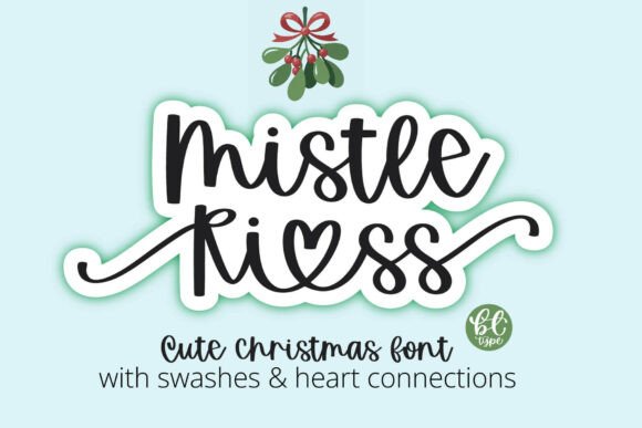 Mistle Kiss: A Festive Script Font for Editorial Design