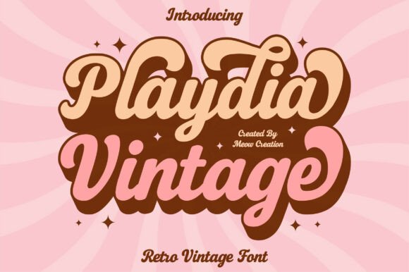 Playdia Vintage: A Retro Script Font for Editorial Design