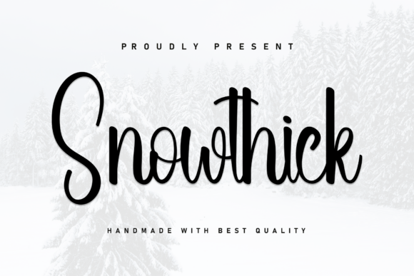 Snowthick: A Handwritten Font for Cozy Branding