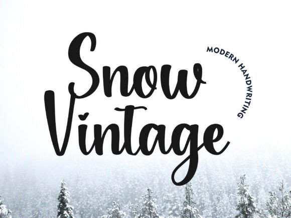 Snowvintage: A Handwritten Font for Timeless Branding