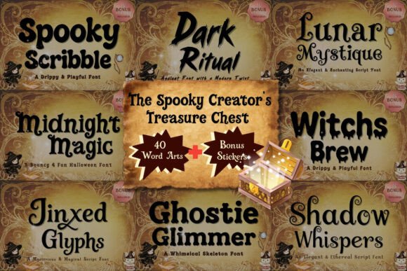 Spooky Creator Treasure Chest Bundle Font Review