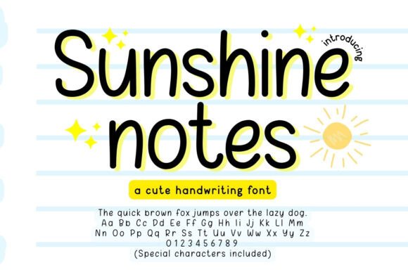 Sunshine Notes: A Playful Font for Clear Campaigns