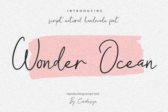 Wonder Ocean: A Script Font for Editorial Elegance