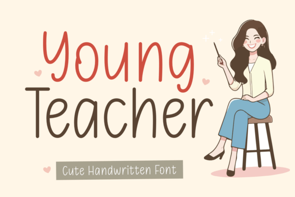 Young Teacher: A Handwritten Font for Web Design